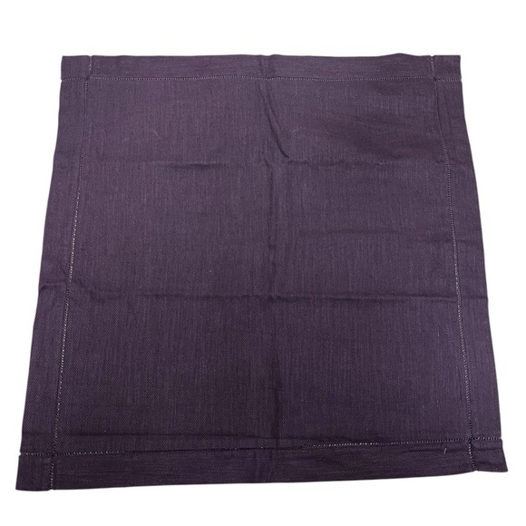 Ralph Lauren Surrey Garden Purple Euro Sham Plum Hemstitch Linen Cotton 26x26